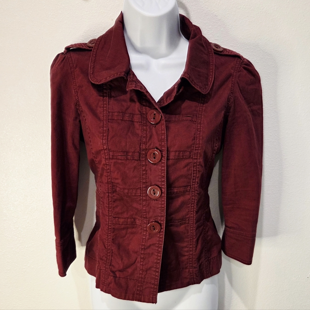 American Rag Deep Red Top/Jacket- Size S